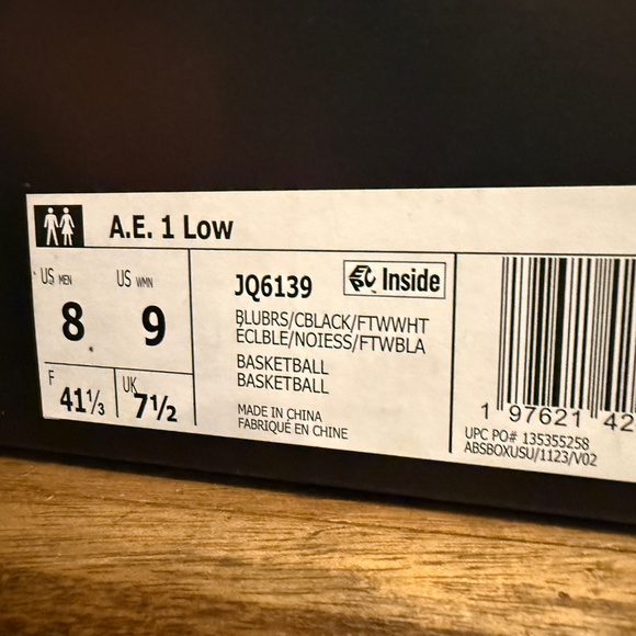 Adidas, Anthony Edwards AE 1 Low blue/black basketball shoes - Picture 10 of 12